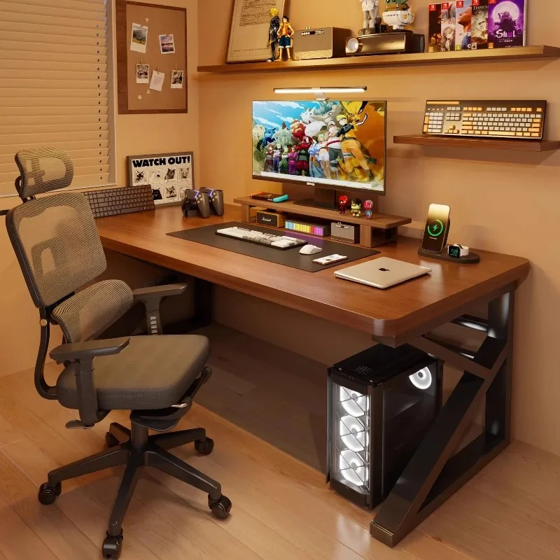 مكتب كمبيوتر من الخشب الصلب، غرفة نوم الطلاب، مكتب كتابة تعلم الطلاب، بسيط وحديث، سطح المكتب المنزلي، الرياضات الإلكترونية #1