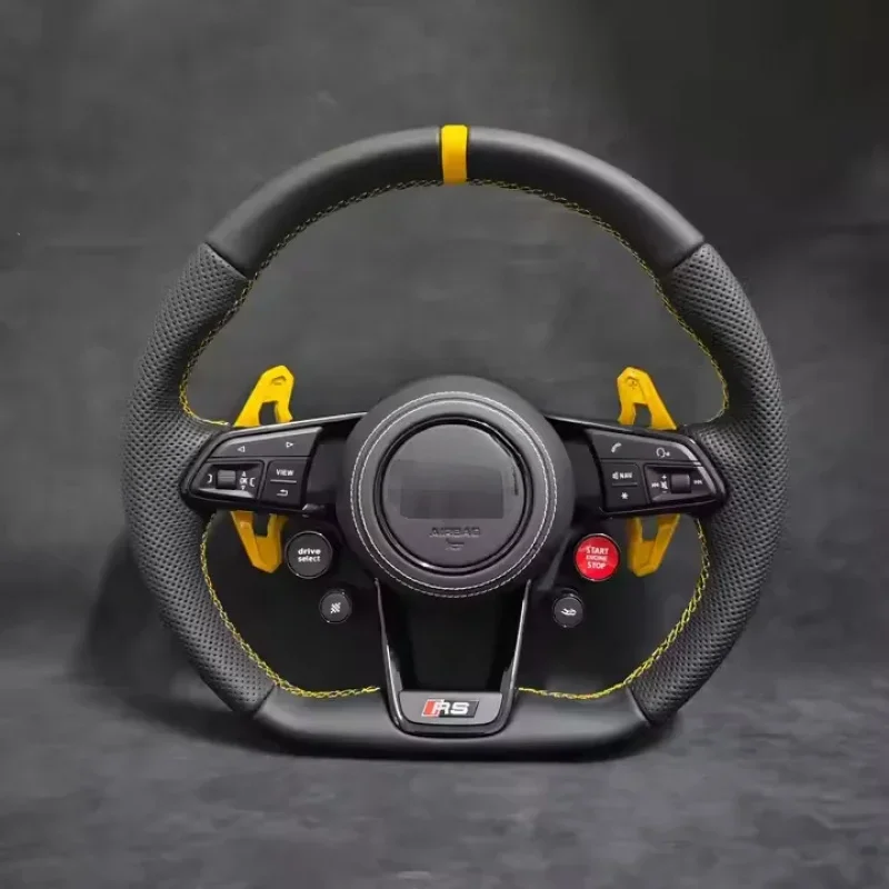 Custom Carbon Fiber Steering Wheel Fit A3 A4 A5 A6 A7 A8 S3 S4 S5 S6 S7 S8 Q3 Q5 Q7 Q8 RS3 RS4 RS5 RS6 SQ7 RSQ7 RSQ8