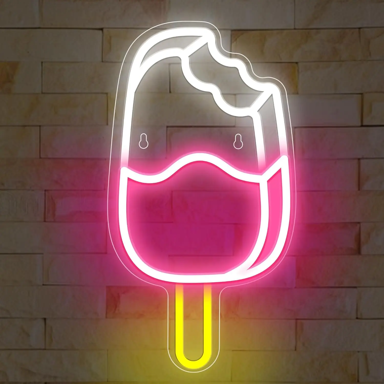 

Ice Cream Neon Sign Dimmable Energy-Efficient Night light for Shop Cafe Beach Store Decor Party Wall Decor Birthday Art Gifts