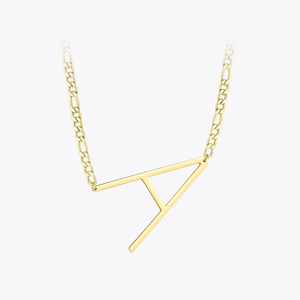 ENFASHION Initial Letter Choker Necklace Women Gold Color Stainless Steel Alphabet Pendant Necklace Lady Fashion Jewelry P193042