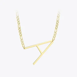 ENFASHION Initial Letter Choker Necklace Women Gold Color Stainless Steel Alphabet Pendant Necklace Lady Fashion Jewelry P193042