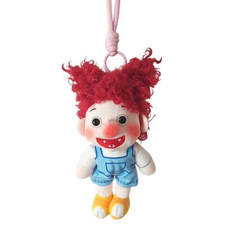 【CR】Cute Cartoon Curly Hair Plush Keychain Soft Fluffy Doll Pendant 1Pcs Durable Bag Charm for Kids Graduation Gifts