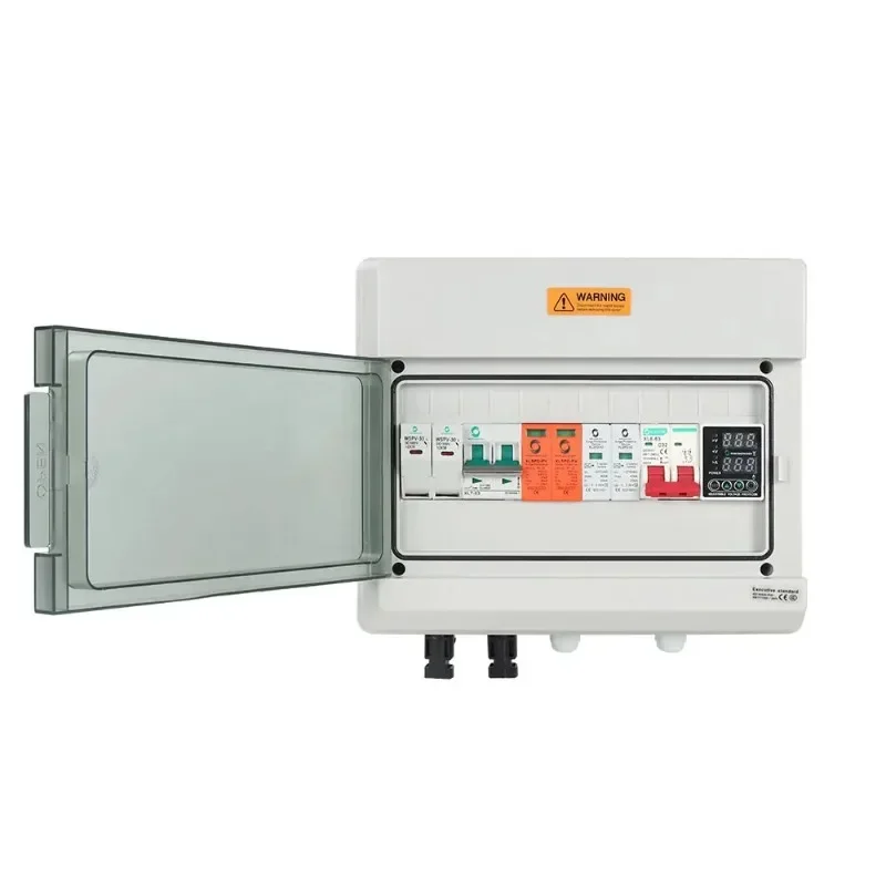 Kotak Kombiner PV Surya WSDB-PV1/1, 1 Masuk 1 Keluar, 1 String Tahan Air, Tahan Debu untuk Sistem Energi Baterai Panel Surya AC + DC