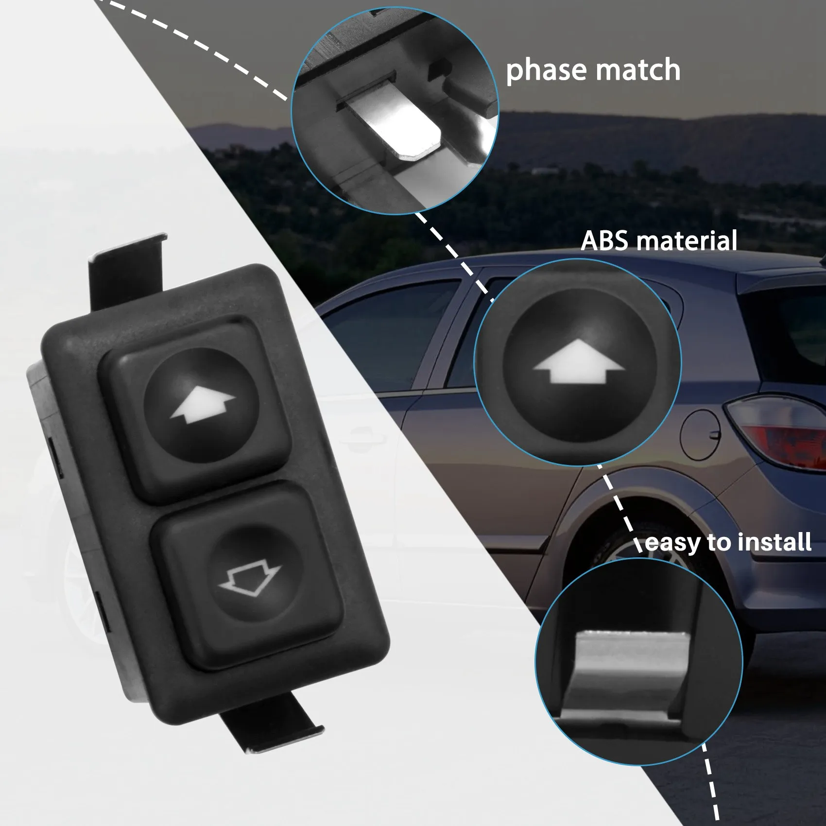 Customer Favorite 4Pcs Power Window Sunroof Switch Illuminated For Bmw E30 E24 E28 From 09/1986 61311381205 / 61 31 1 381 205