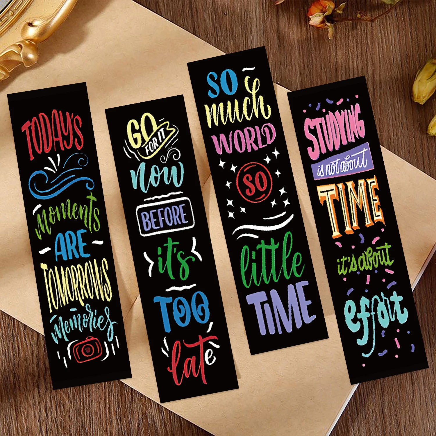 30PCS DIY Motivational Bookmarks Essential Reading Accessories for Students, Crafted from Exquisite Paper