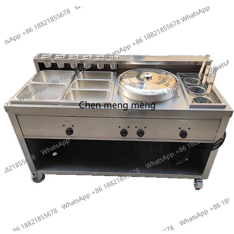 

Fountain haggis stall truck Commercial haggis truck Malatang pot Electric heating cooking noodle stove stall Food snack truck