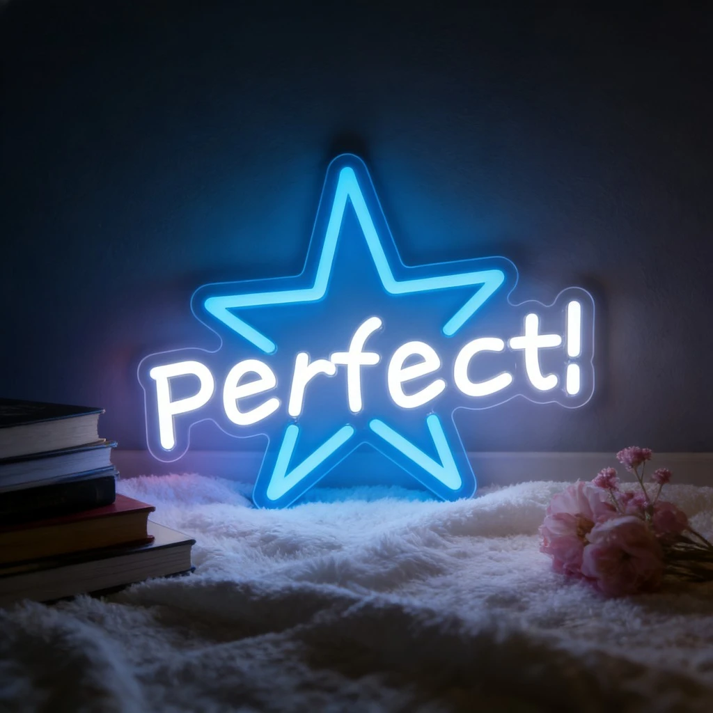 ブルースターパーフェクトledネオンサイン-寝室-リビングルーム-ホームデコレーション-励ましギフト-ポジティブバイブス-ウォールアート照明