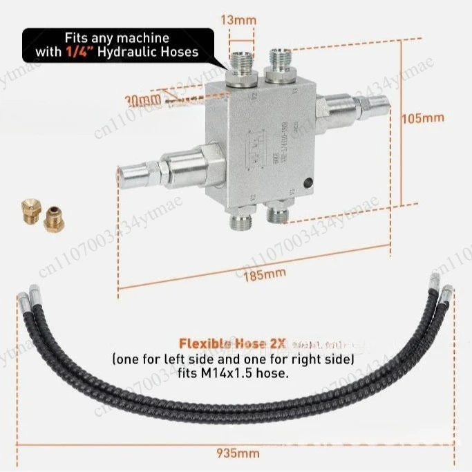 Hydraulic Cushion Valve Kit Steel Spare Parts For Mini Excavator Heavy‑Duty Construction Machine Accessories