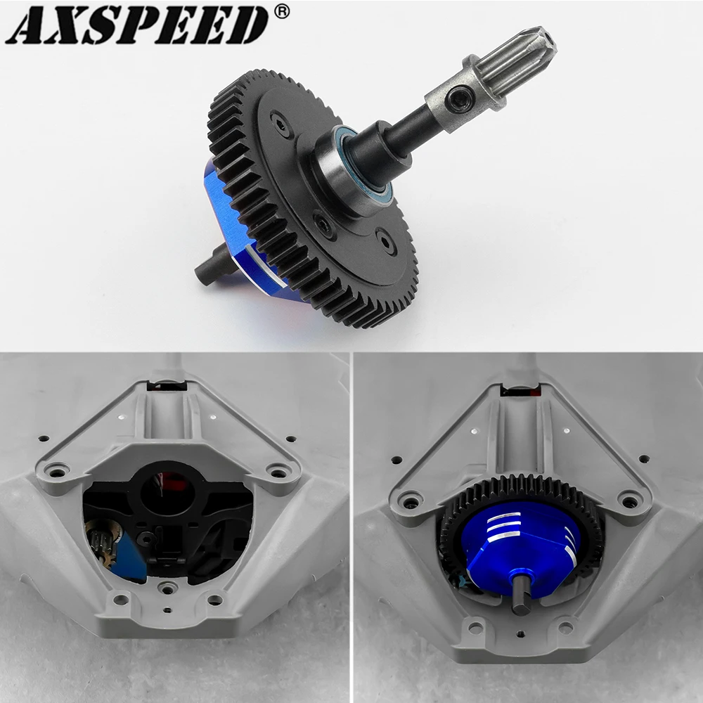 

AXSPEED Center Differential Gear 54T Diff Spur Gear Set for 1/10 T-raxxas Slash 4X4 RC Car Upgrade Parts