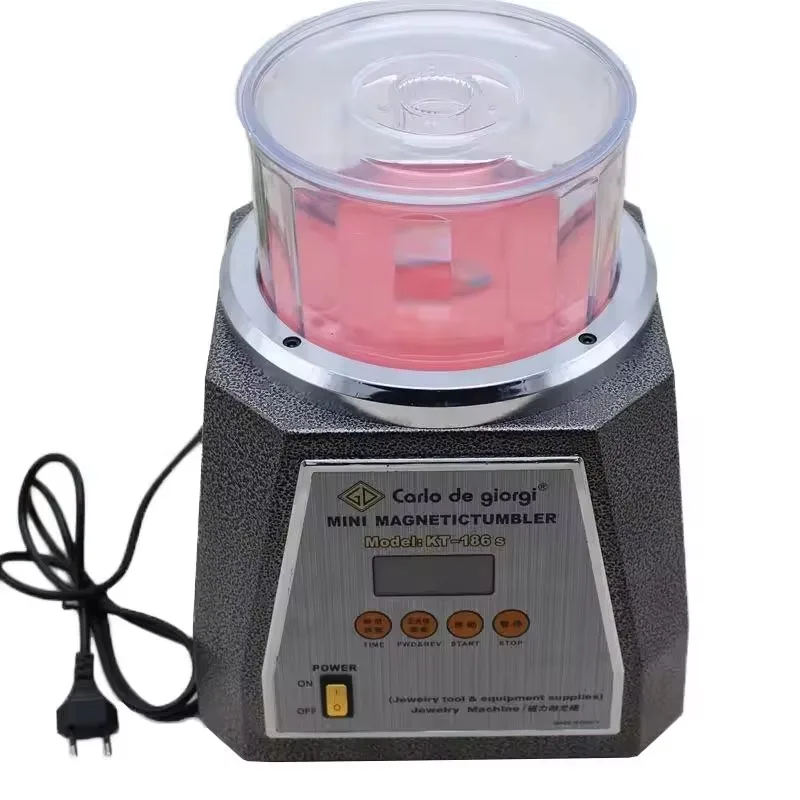 

KT-186S Мини 600 г емкость металлический магнитный полировщик акробатическая машина 2000 об/мин магнитный стакан полировщик для ювелирного оборудования