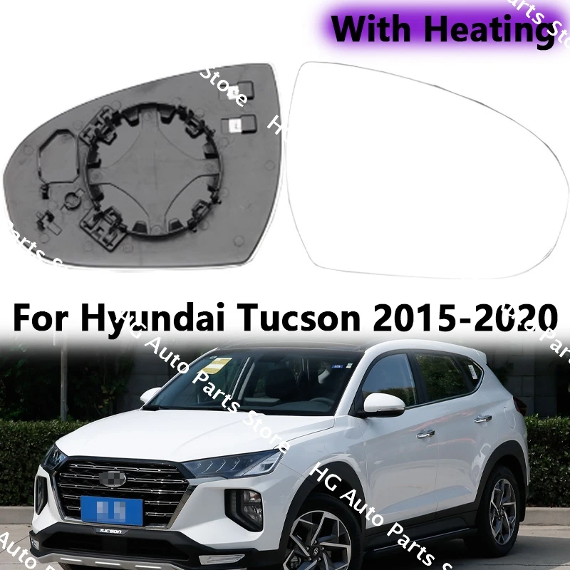 

Door Wing Rear View Mirrors Lenses Outer Rearview Side Mirror White Glass Lens For Hyundai Tucson 2015 2016 2017 2018 2019 2020
