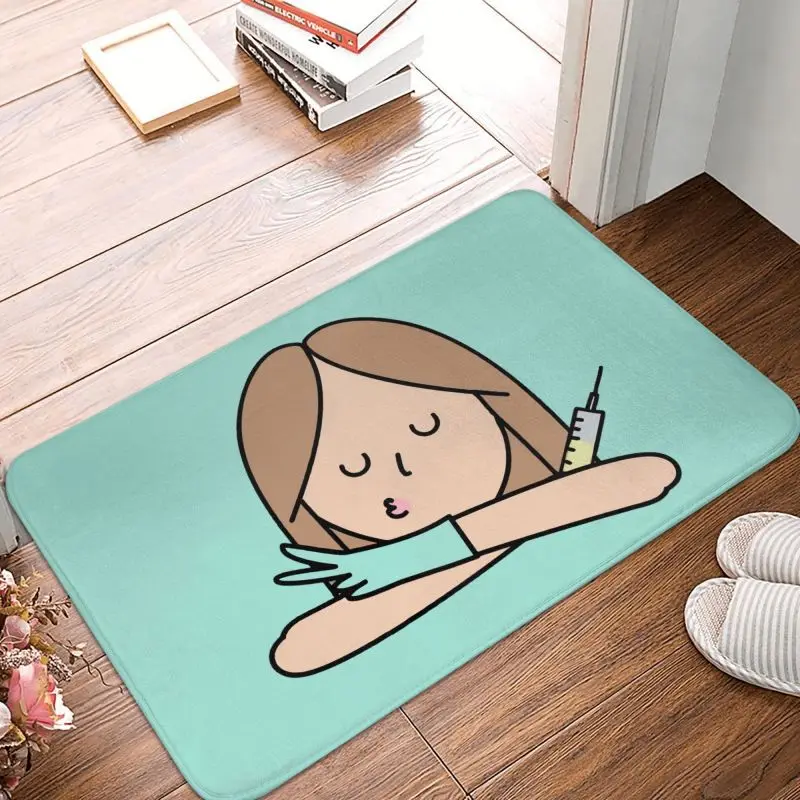 Custom Enfermera En Apuros Doctor Nurse Medical Floor Door Bath Kitchen Mats Anti-Slip Indoor Doormat Garage Entrance Carpet Rug