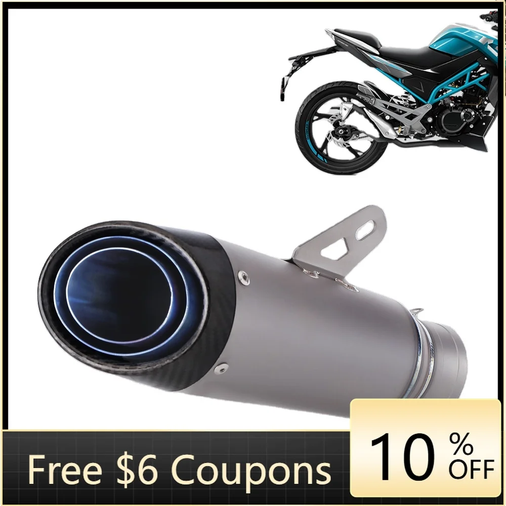

STLF 51mm Racing Motorcycle Exhaust Muffler GP Project General Sports Bicycle Muffler New Situation Titanium Alloy Exhaust C23