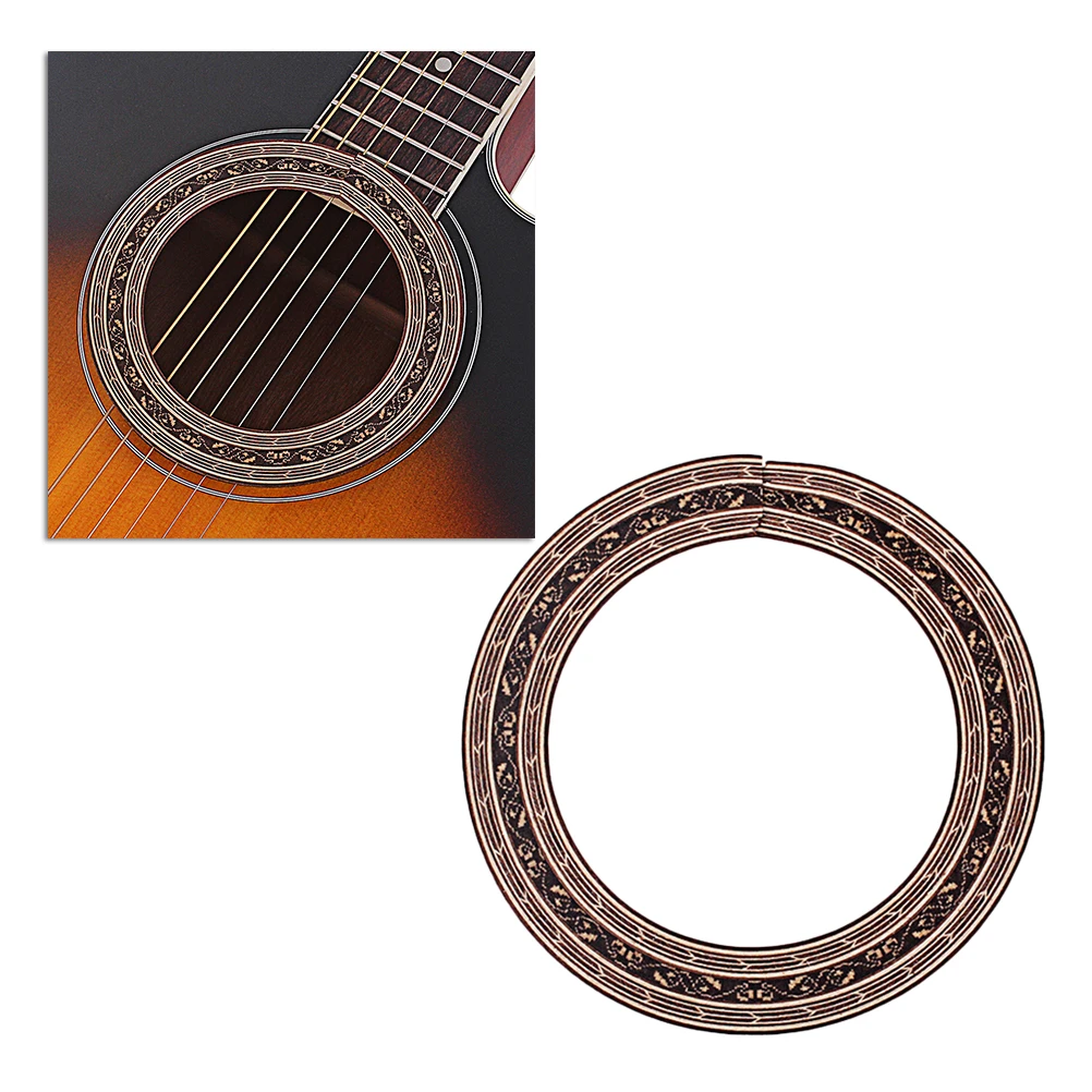 

Laminated Guitar Rosette Curved Inlay Strips Sound Hole Decoration Electric Guitar Bass Accessories Stickers Decals