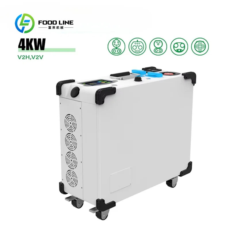 Customized 4KW Portable Movable DC EV Fast Charging Station, Compact Mobile Electric Car Charger with Touch Screen