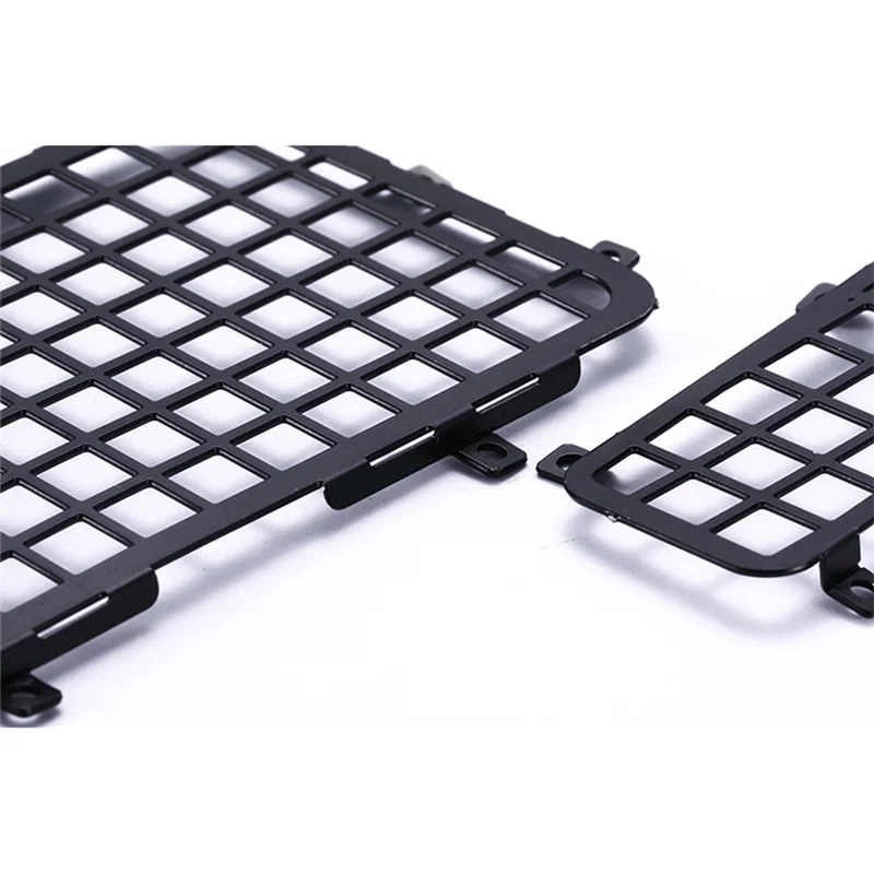 Rede protetora de malha de janela estereoscópica de metal traseira e lateral de aço para mn d90 mn98 mn99s 1/12 rc peças de atualização de carro