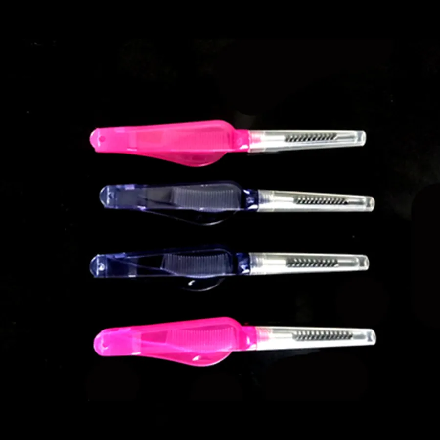 2 szt. Składane narzędzia do makijażu dla kobiet 2 w 1, grzebienie do brwi i rzęs, akcesoria do makijażu, podwójne narzędzie kosmetyczne dla kobiet do rzęs.