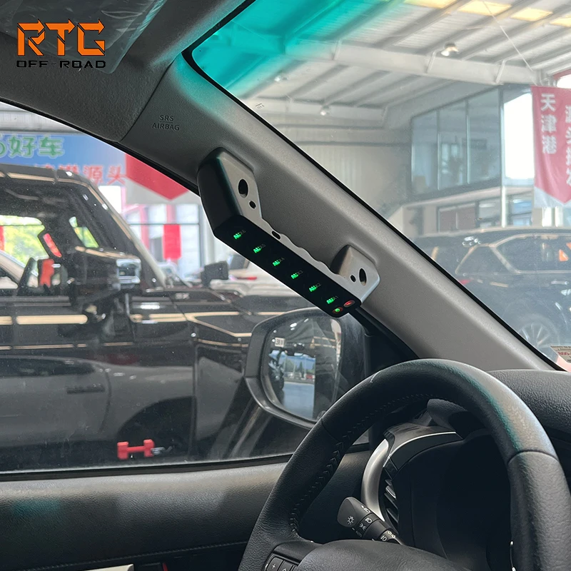 

RTG Car Led Light Controller 6 Gang Grab Handle Switch Panel Switches Box for HiLux Pickup