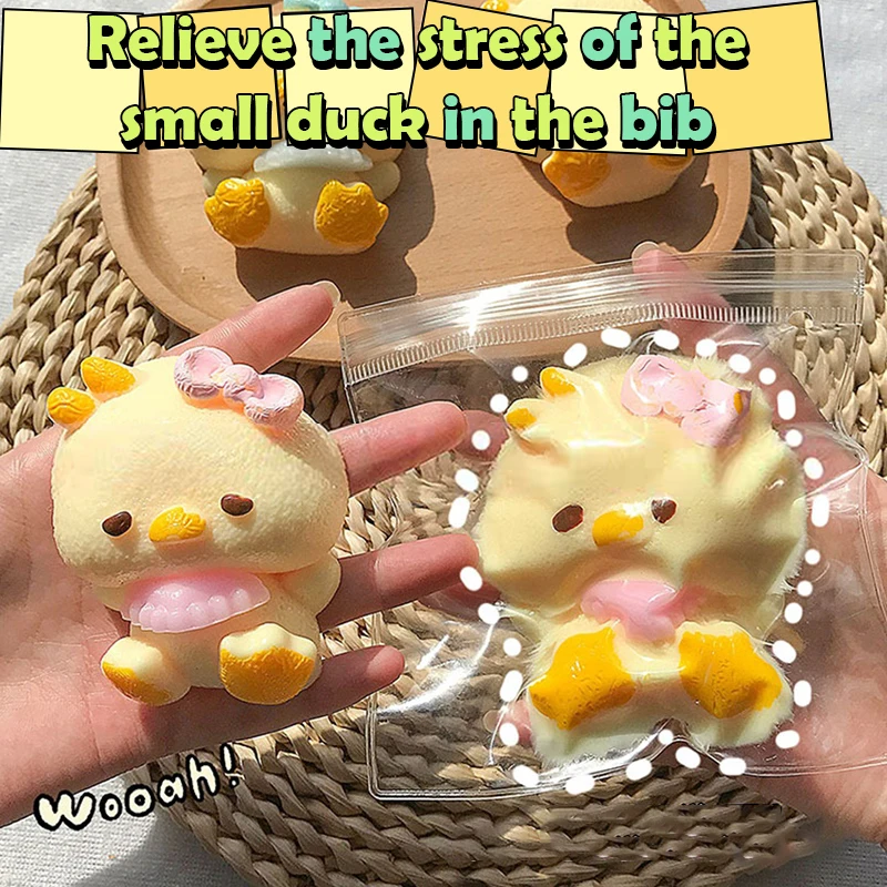 لطيف الكرتون المئزر بطة الضغط لعبة الضغط بطة صفراء سوبر لينة موتشي ضغط لعبة الإبداعية انتعاش تململ هدية