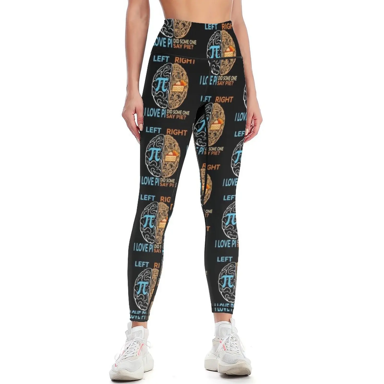 Happy Pi Day Left I Love Pi Right Did Someone Say Pie Leggings Women's sports Pants sport Womens Leggings