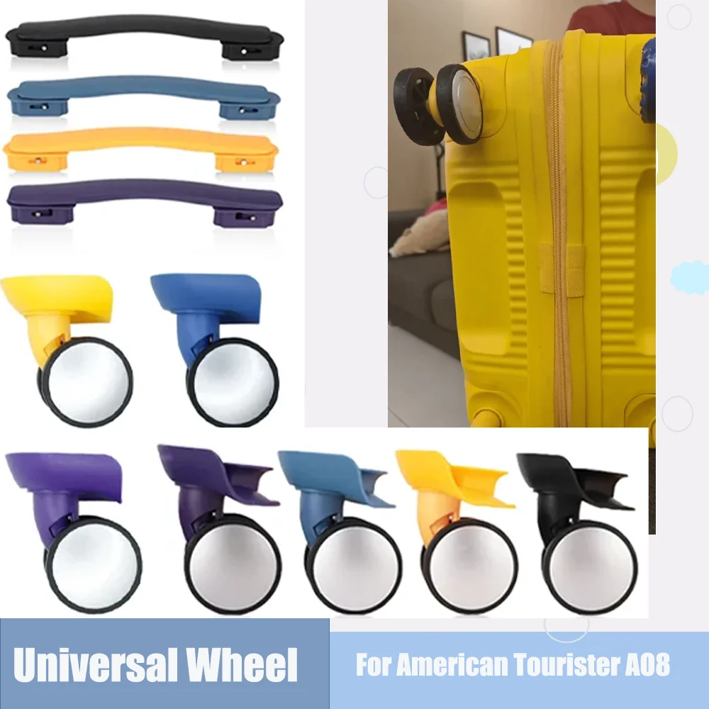 Heavy Load Suitcase Swivel Casters - 300lbs Capacity, Anti-Shock Rubber, Fits Most Standard Travel Bags