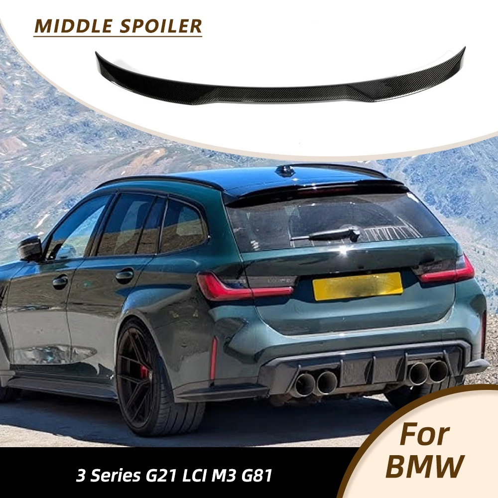 

Car Rear Middle Racing Spoiler for BMW 3 Series G21 LCI M3 G81 2019-2022 Rear Car Body Kits Car Boot Wing Spoiler Carbon Fiber