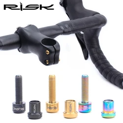 Risk M5 18mm 20mm Carbon Stem Screw Mtb Bicycle Titanium Bolts Road Bike Handlebar Table Bridge Screw Power Riser Pipe Fixed Nut