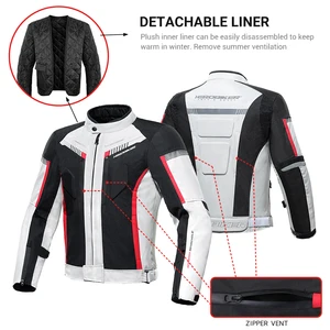 Herobiker jaqueta impermeável para motocicleta, jaqueta de corrida masculina, calças vestíveis para motocicleta, roupas de moto com proteção de eva 6 principais vendas camisola yamaha moto - №3