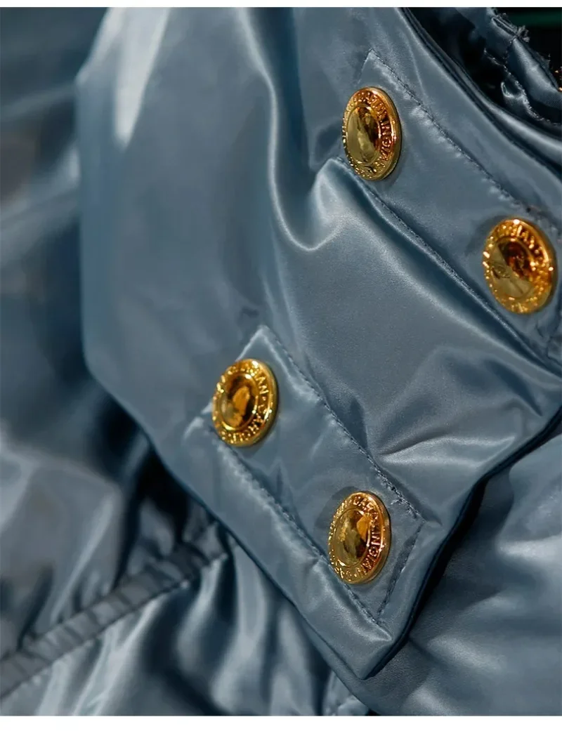 겨울 의류 90 화이트 오리 다운 코트 두꺼운 긴 하이 엔드 다운 재킷 여성