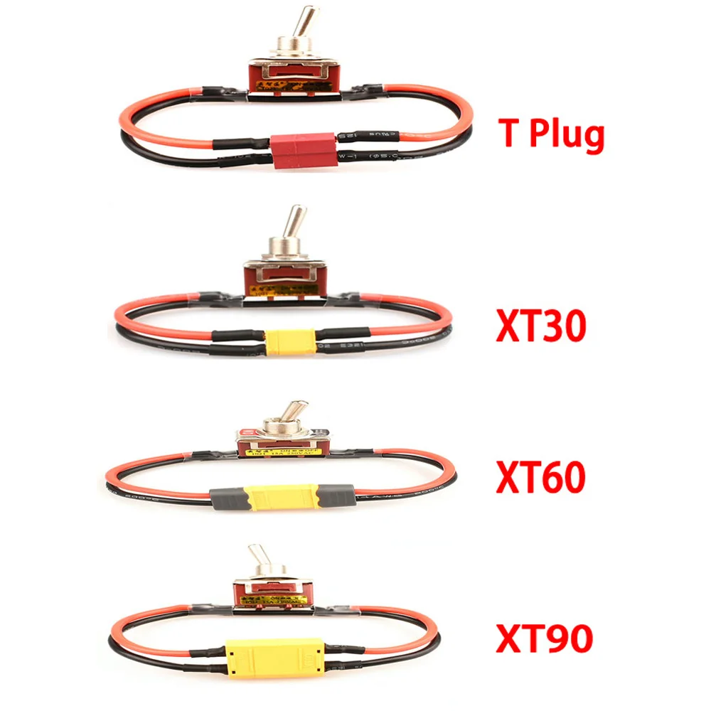 Large Current High Load Switch XT30 XT60 XT90 T Plug Power On-off Toggle Switches for RC Airplane ESC Motor Connecting Adapter