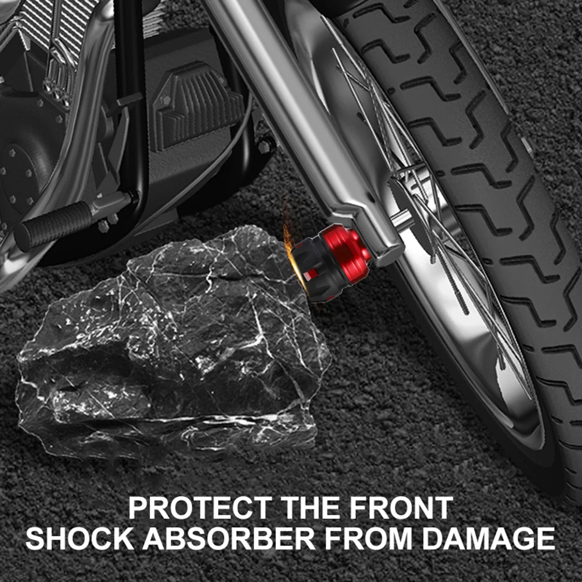 

2pcs Motorbike Front Fork Cup Anti Collision Protector Aluminum Alloy Wear Resistant Corrosion Resistance Shock Absorption
