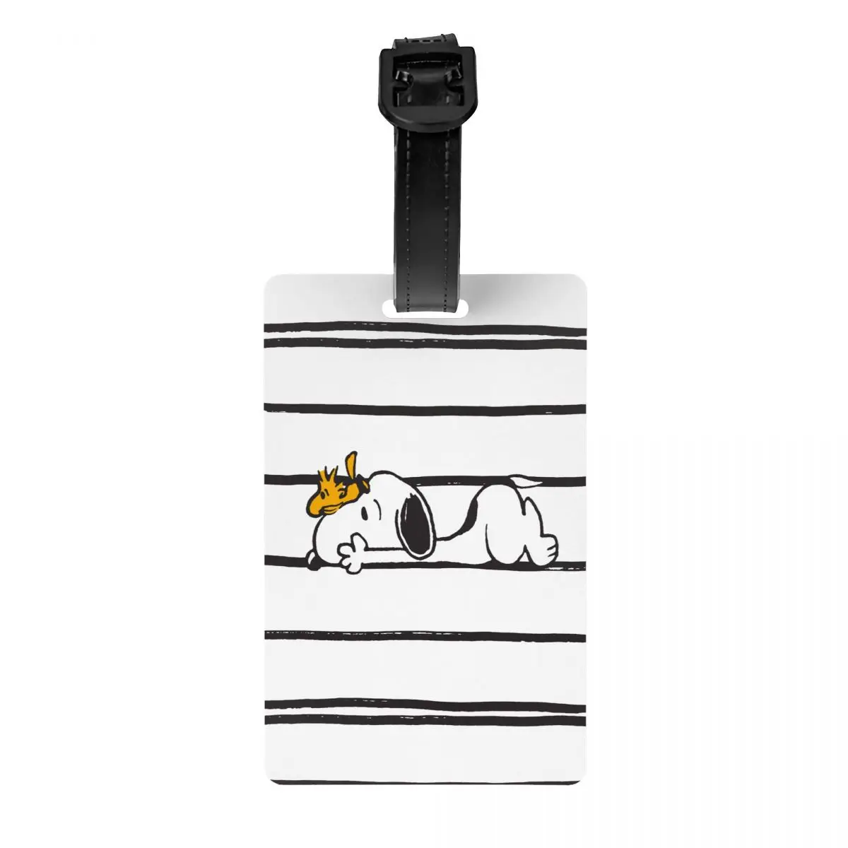 Etiqueta de equipaje de Gel de sílice de dibujos animados, soporte de dirección de identificación de nombre, etiqueta de equipaje, accesorios de viaje, Snoopy Woodstock