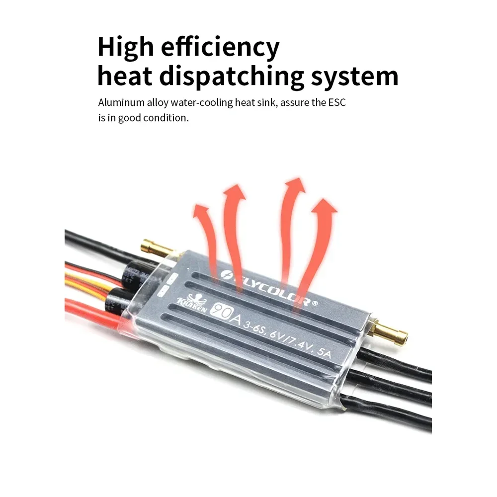 FLYCOLOR KREKEN Boot ESC 40A 60A 90A 120A 150A 180A Wasserdicht 3-6S 6V/7,4V BEC 2-weg 32-bit Bürstenlosen Geschwindigkeit Controller für RC