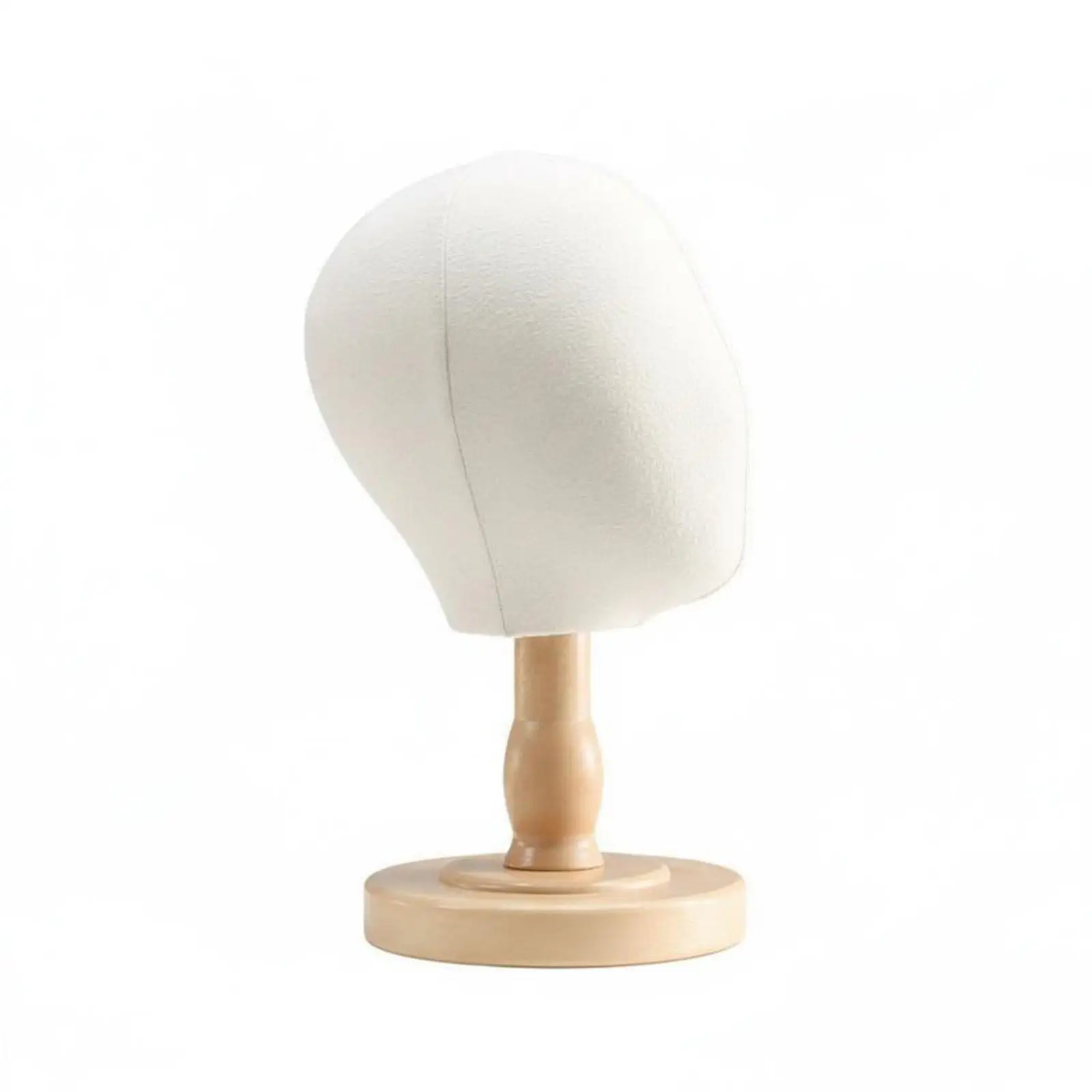 Retail Hat Display Mannequin Holder for Fedora Winter Caps Tabletop Stand with Realistic Wood Finish