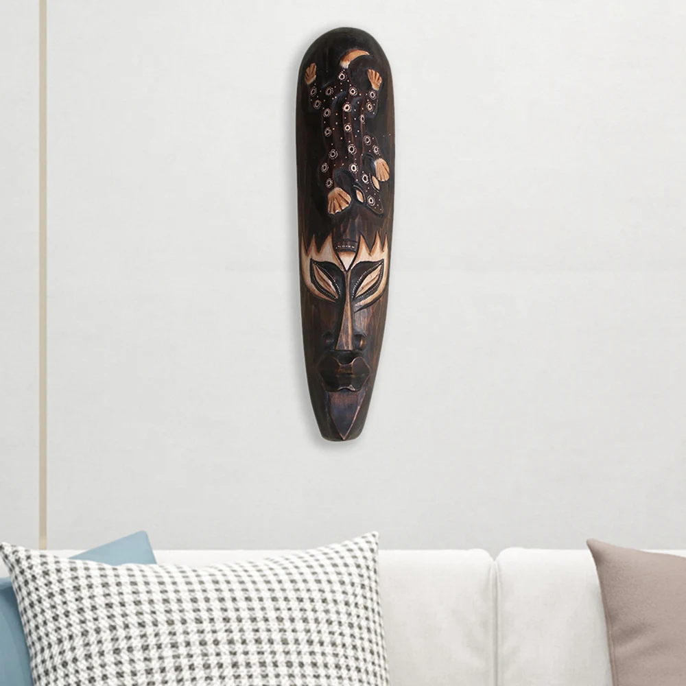 Solid Wood Mask For Wall Decoration African Facebook Bar Ktv Restaurant Wall Hanging Thai Woodcut Decoration A
