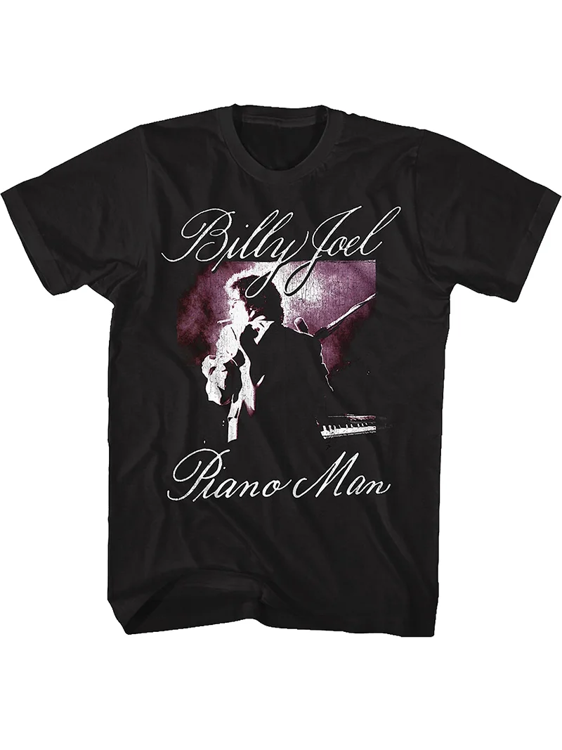 

Винтажная американская футболка Billy Joel Piano Man из хлопка с принтом, повседневная, летняя, модная, молодежная.
