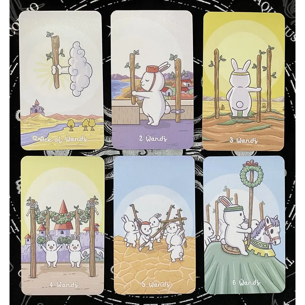 Tarot card game em inglês, coelho bonito, bun gordinho, para jogo de tabuleiro, tailândia