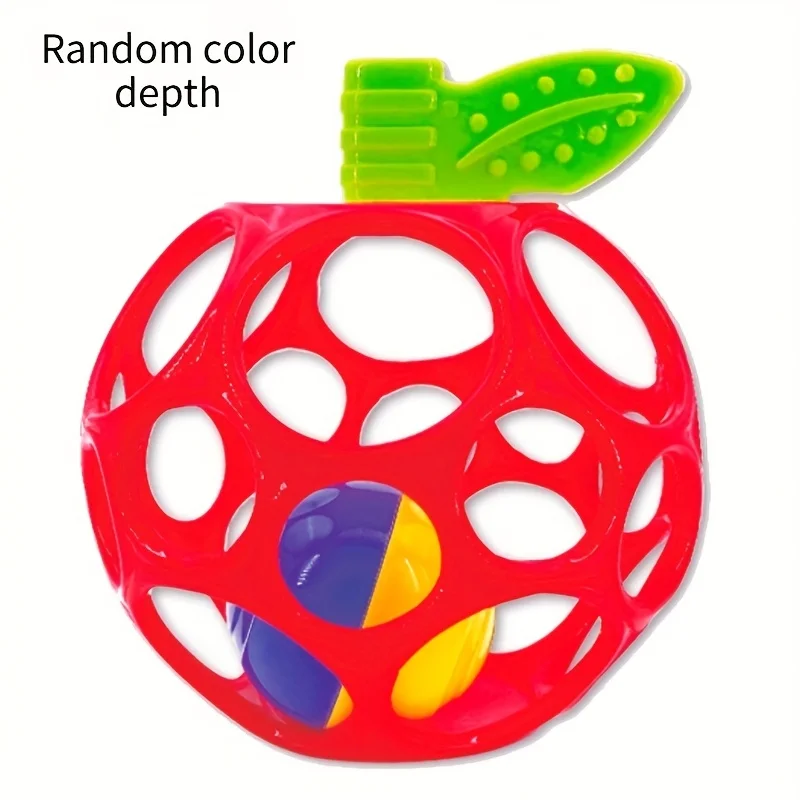 Babyglocken-Klingelspielzeug – apfelförmiger tragbarer sensorischer Ball mit Glocken und taktilen Löchern, entwicklungsförderndes Puzzle-Spielzeug für die motorische Fähigkeiten