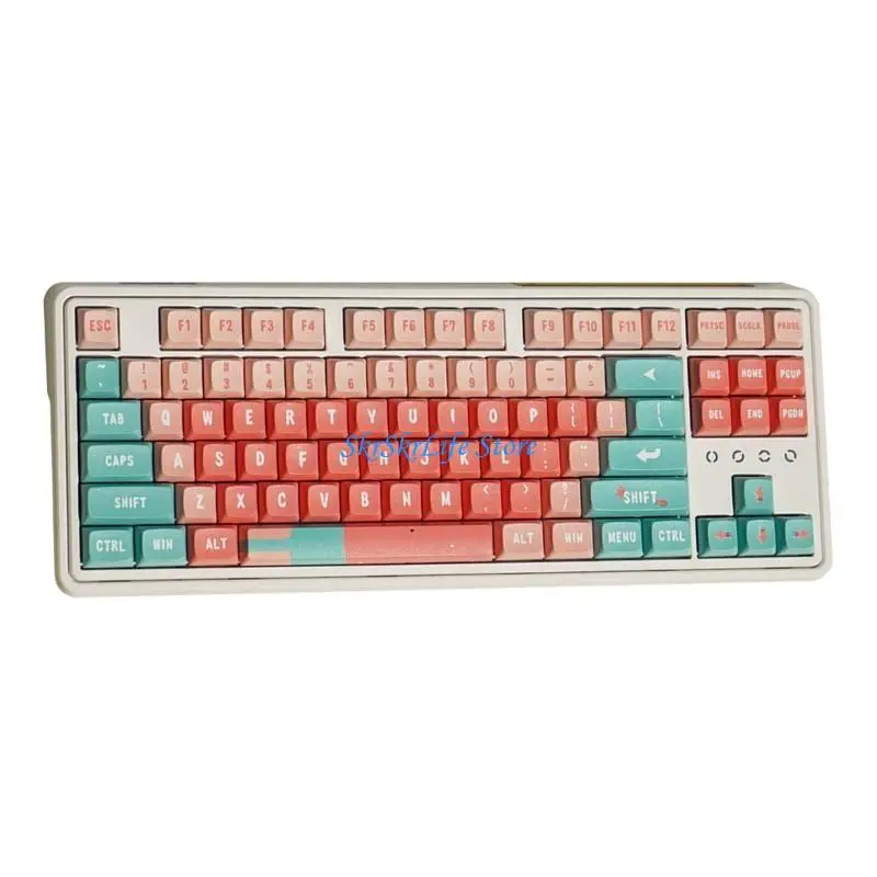 

E65E 132PBT Heat Sublimation XDA Profile Red Theme Keycap for Mechanical Keyboards
