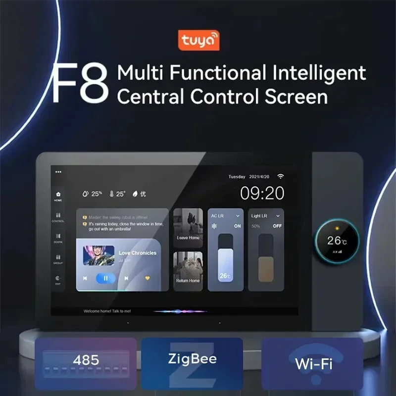 Neues 8-Zoll-Tuya Wireless Wifi Ble Smart Home Zigbee Gateway Multifunktions-Zentral-Touchscreen-Bedienfeld