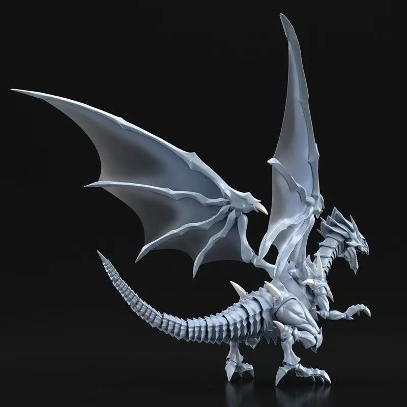 Blue-Eyes White Dragon Transparent Support Assembly Model Yo-Gi-Oh Mecha Figure Toy Collectible Adult Building Kit Action Figure