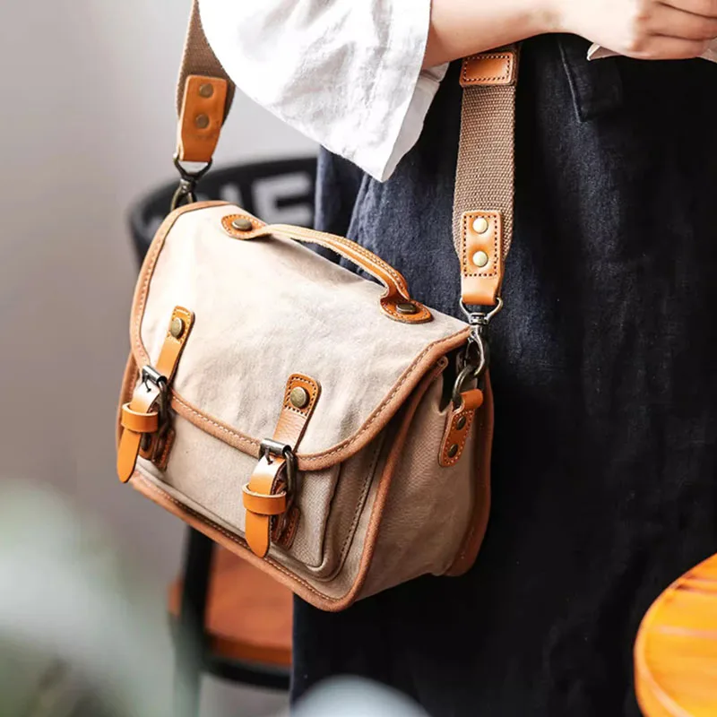 AETOO Canvas bag for women, summer artistic forest style, versatile women's bag, crossbody single-shoulder bag, fashionable and