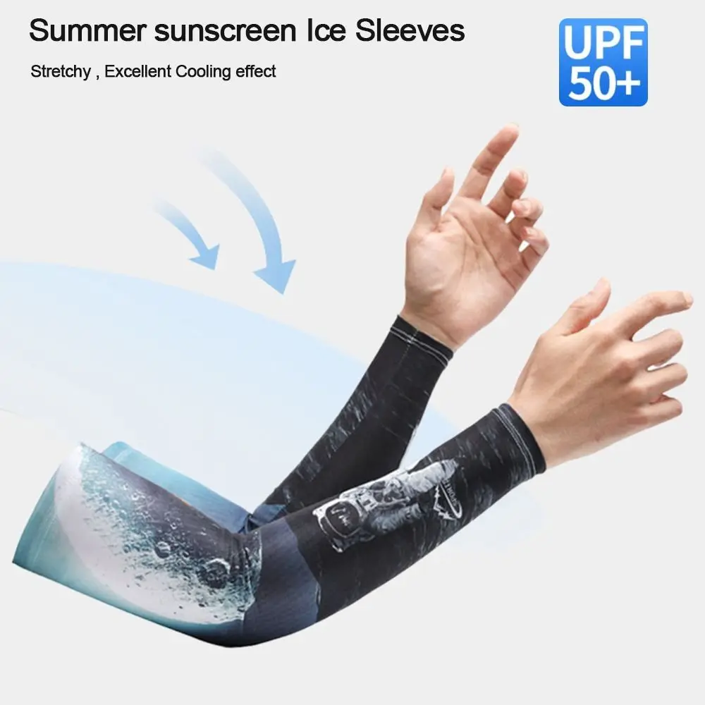 Unisex Elastic Arm Sleeves, Cooling Ice Cuff, Proteção solar, Running, Summer