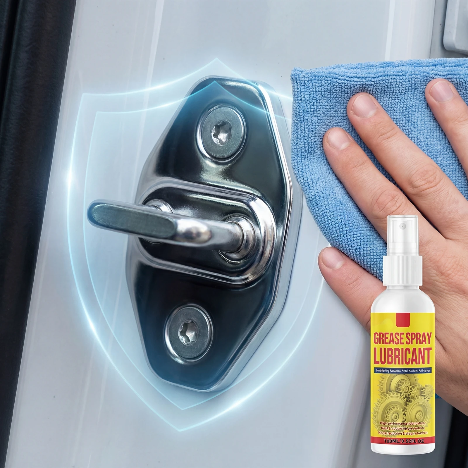 Lubricant Grease Spray Reduce Friction Eliminate Squeaking Noise Protect Metal Hinges Gears from Rust and Wear