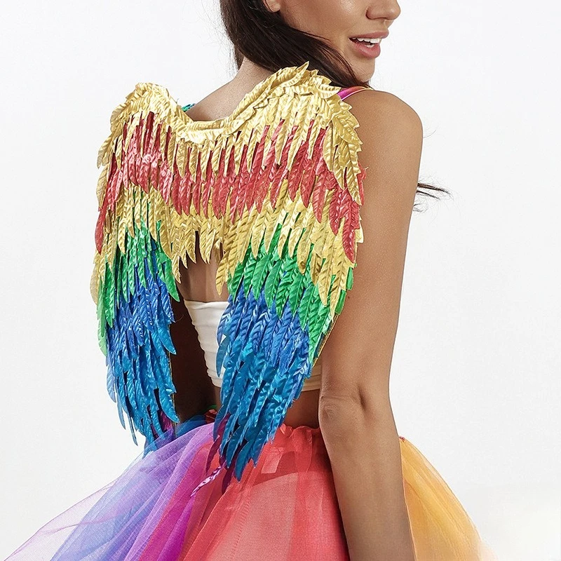 أجنحة الملاك ريشة الهالوين الكبار الأطفال حزب الديكور مهرجان الأداء الدعائم