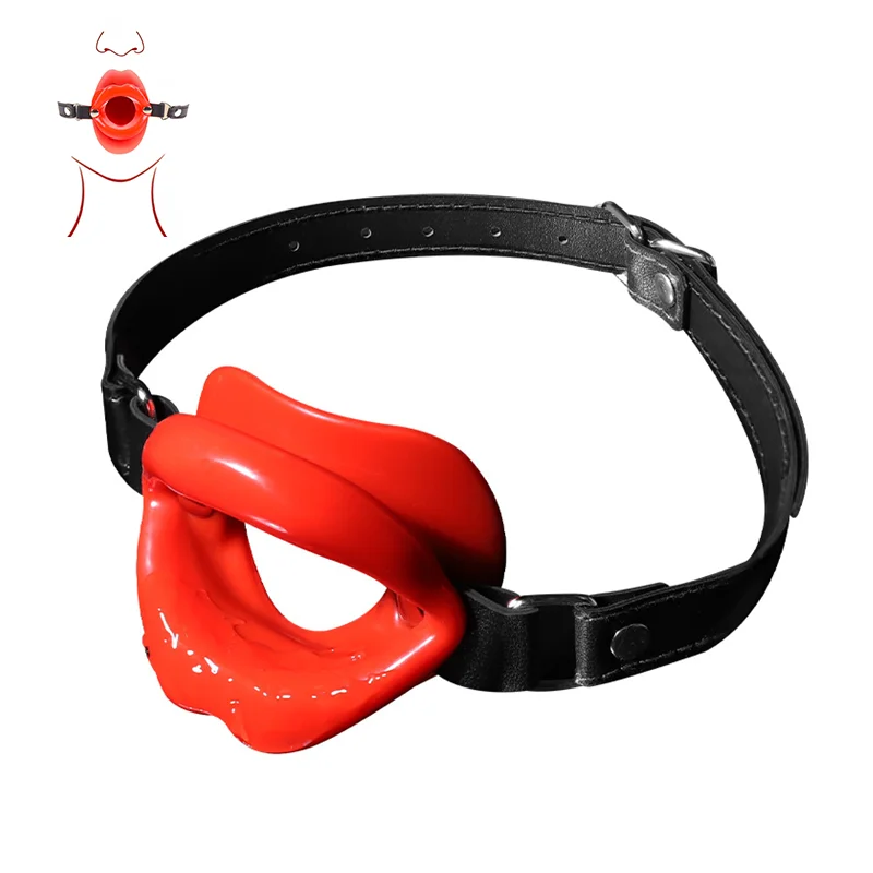 Silicone Oral Fixation Mouth Gag O Ring Lips Plug BDSM Bondage Restraint Lips Shape Sex Toys for Couples Sexual Toys Love Aids