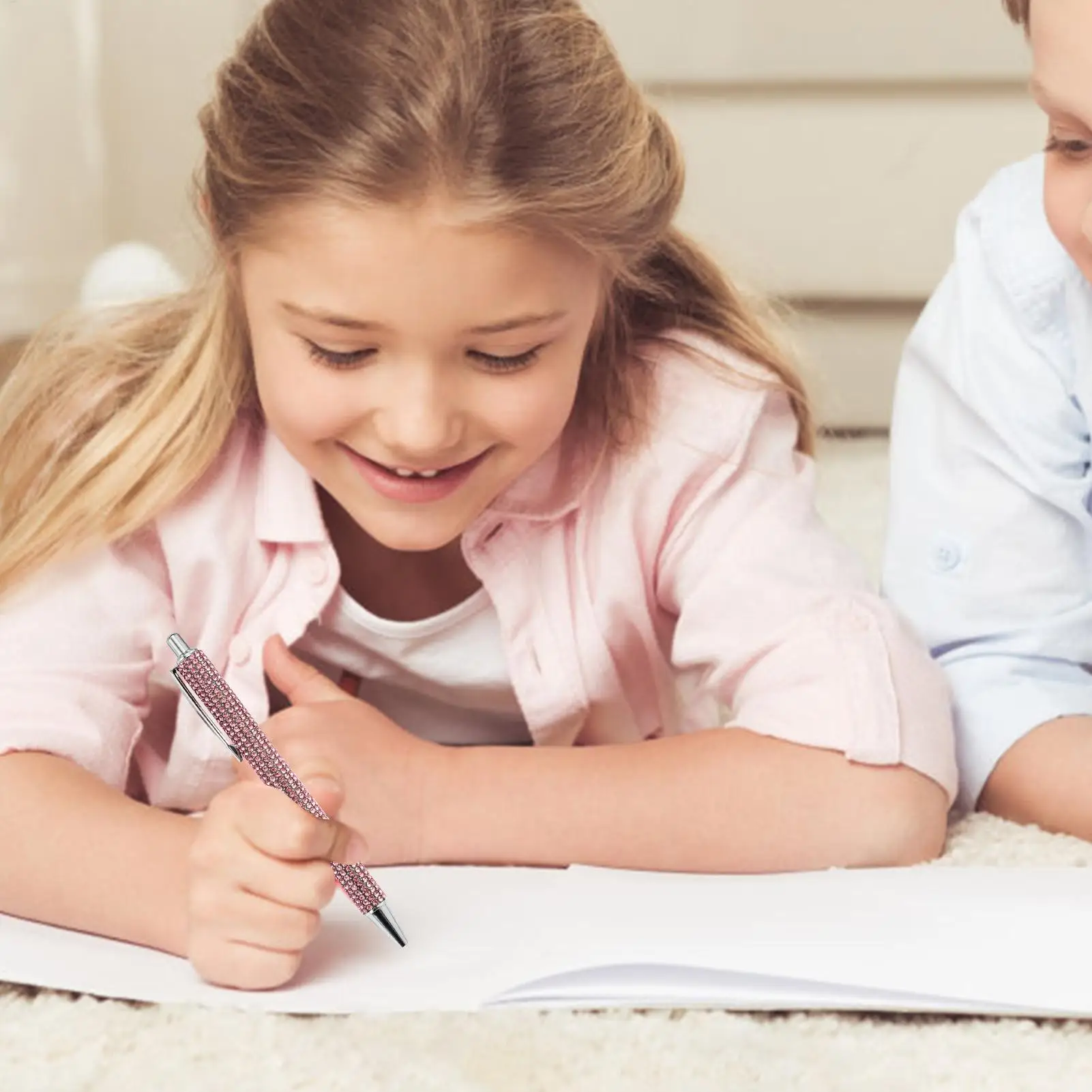 قلم حبر جاف فاخر للنساء والأطفال والطلاب حبر قابل للسحب قلم حجر الراين للامتحان الكتابة واللوازم المكتبية المدرسية #5