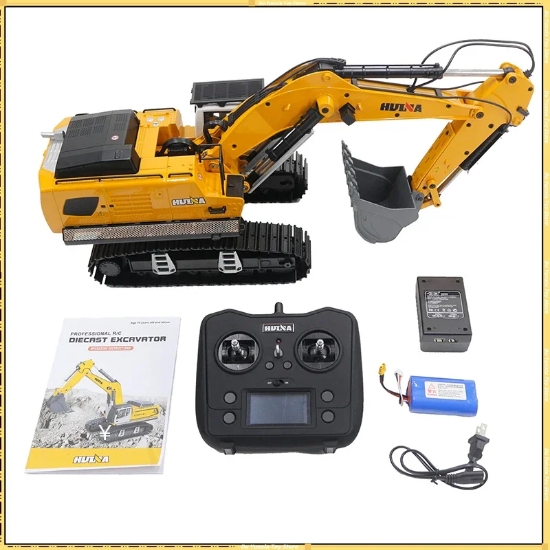 

New Huina 1599 24 Channel Alloy Engineering Vehicle Remote Control Electric Large Excavator 1:14 Adult Toy Gift