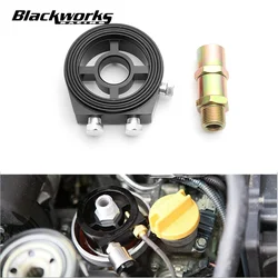 Universal Automotive Car Aluminum Oil Filter Sandwich Plate Adapter Oil Press Temp Sensor Adapter With Connectors Kit