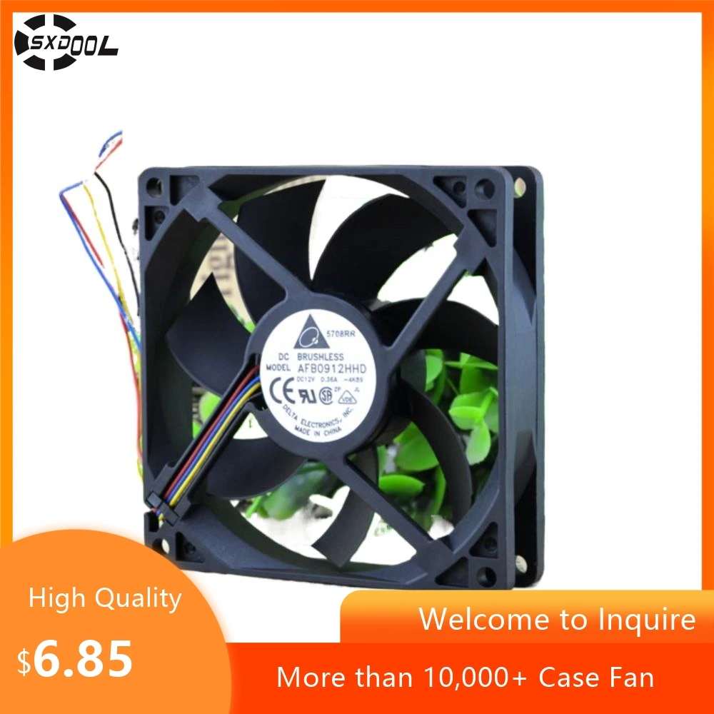 

AFB0912HHD Вентилятор 90 мм 92 мм для Delta 9020 90 мм X 90 мм X 20 мм Двойной шарикоподшипник для охлаждающего корпуса процессора Вентилятор